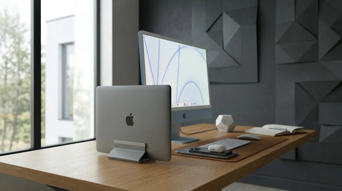 De verticale laptop stand: Dé upgrade voor je desk setup