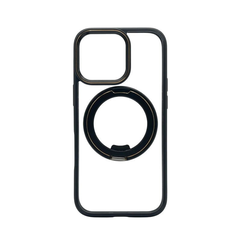 iphone 17 hoesje bumper zwart doorzichtig met magsafe ring verstelbaar