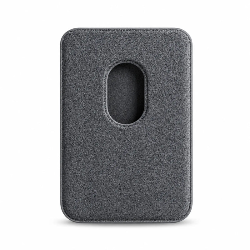 Mastersøn Magsafe wallet alcantara achteraanzicht