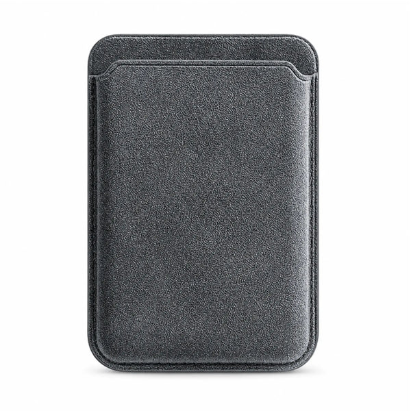 Mastersøn Magsafe wallet alcantara vooraanzicht #Donker grijs