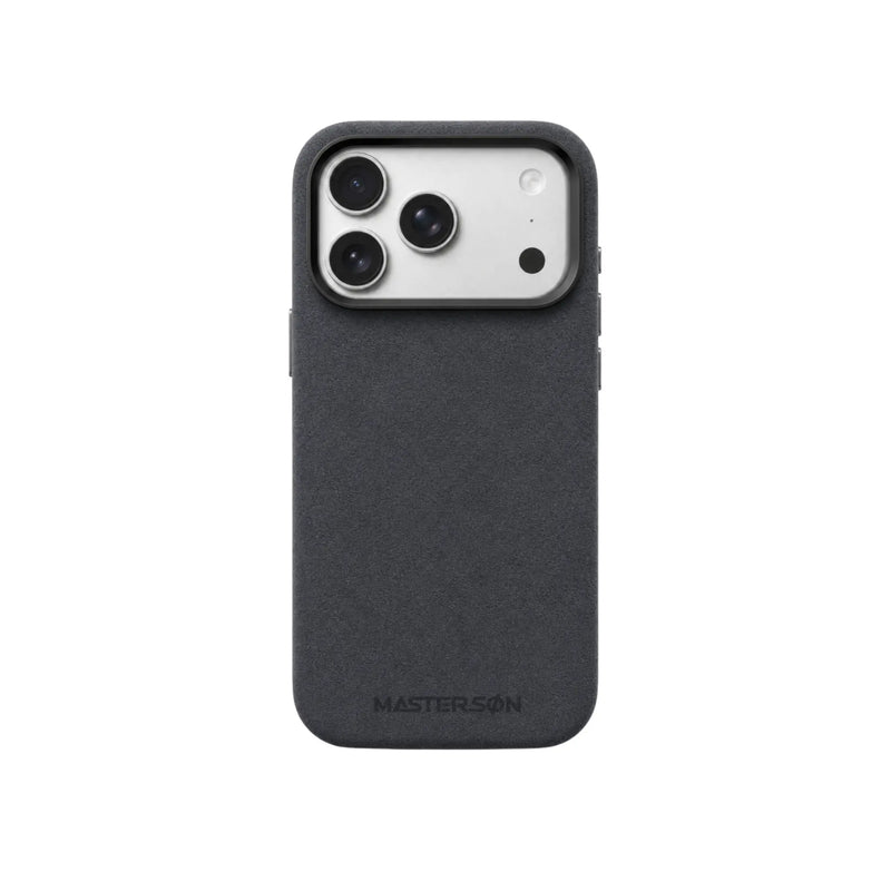 Mastersøn Alcantara Hoesje iPhone 17 Pro Cyaan MagSafe