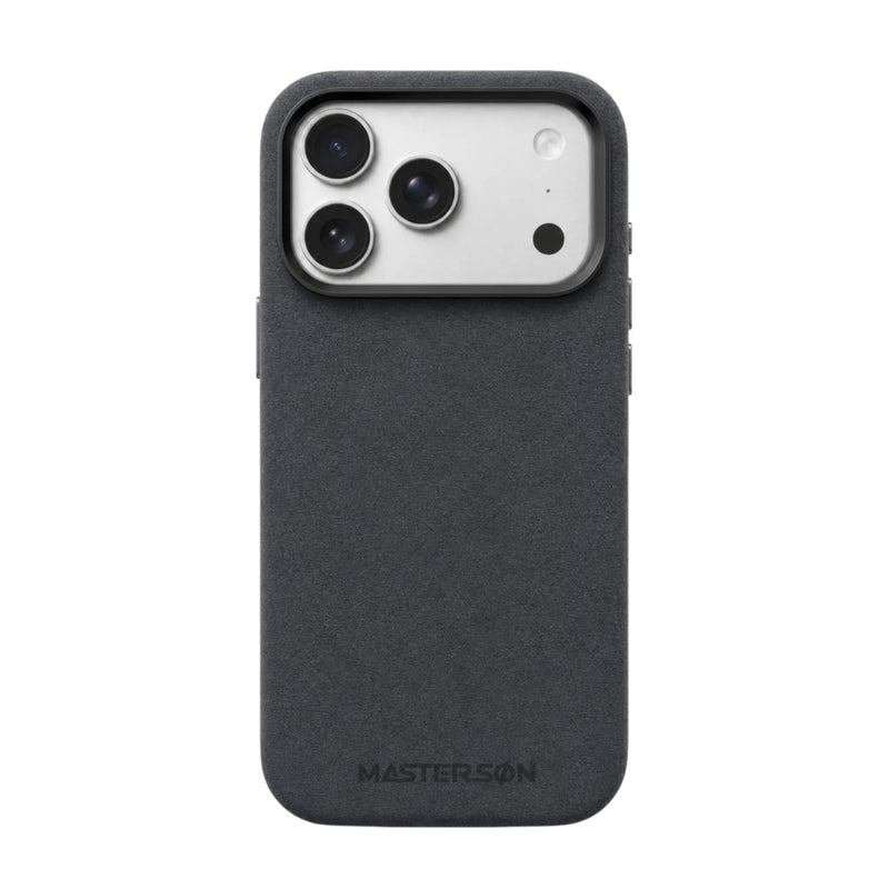 Mastersøn Alcantara Hoesje iPhone 17 Pro Max Zwart MagSafe