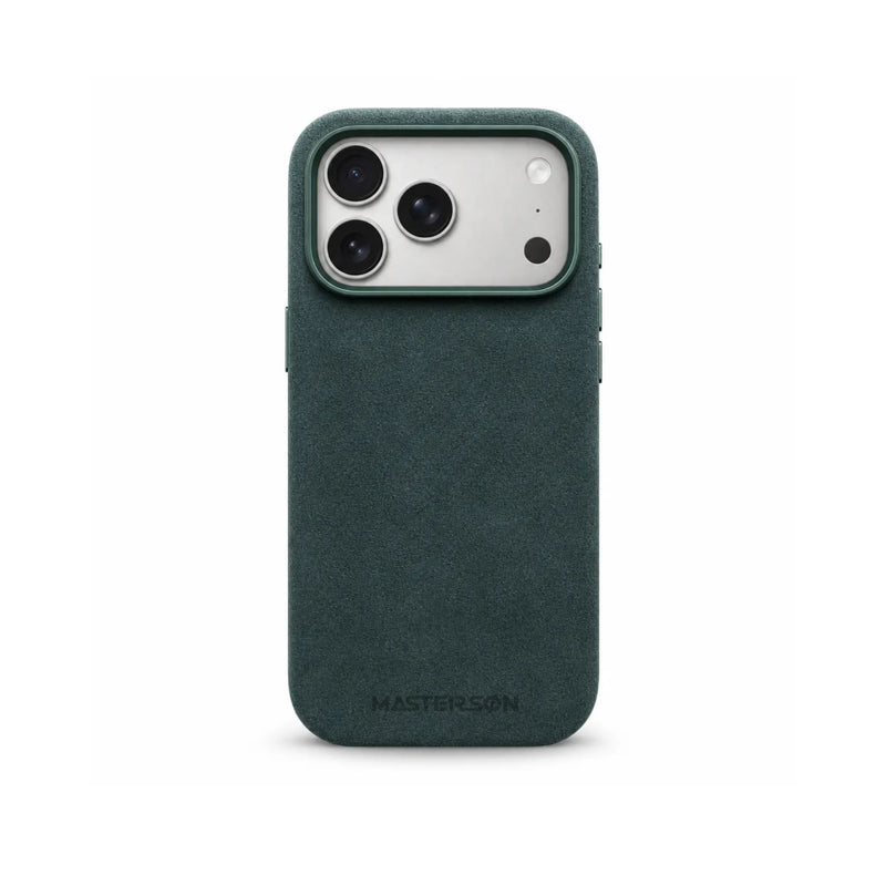 Mastersøn Alcantara Hoesje iPhone 17 Pro Cyaan MagSafe
