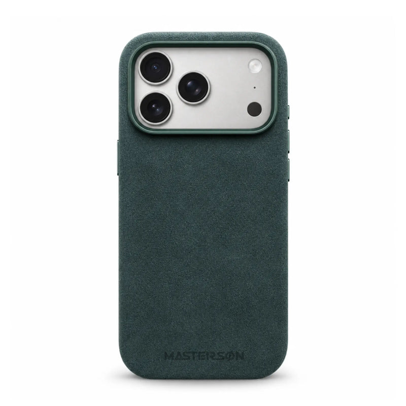 Mastersøn Alcantara Hoesje iPhone 17 Pro Max Zwart MagSafe