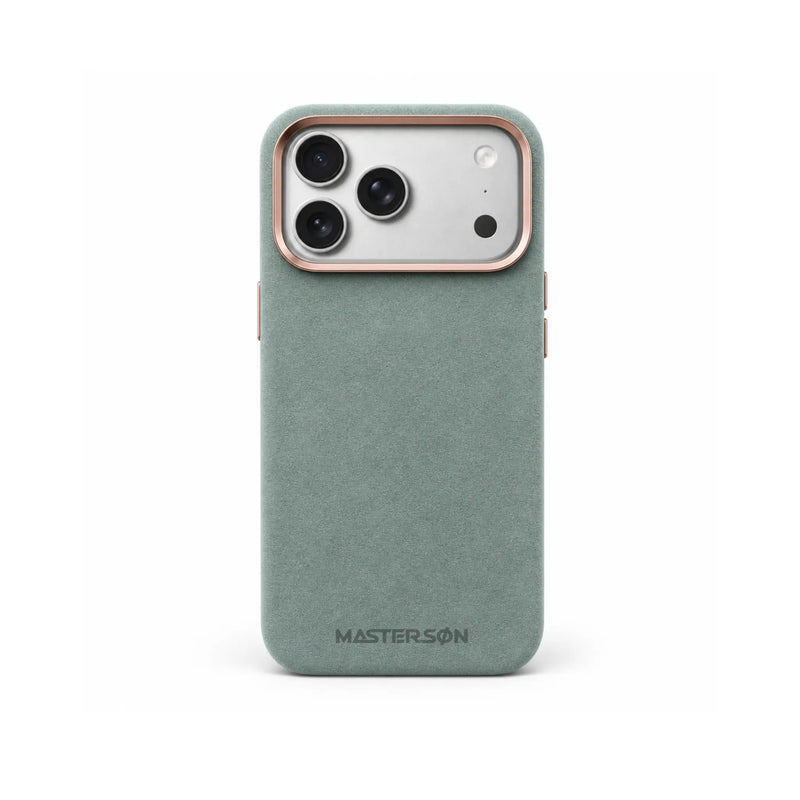 Mastersøn Alcantara Hoesje iPhone 17 Pro Cyaan MagSafe