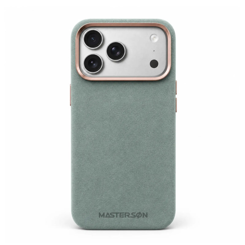 Mastersøn Alcantara Hoesje iPhone 17 Pro Max Zwart MagSafe