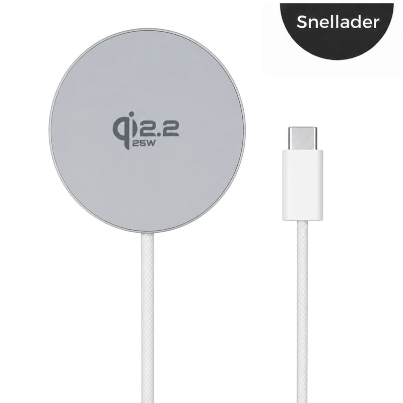 Mastersøn magnetische draadloze oplader 25W op iPhone achterkant