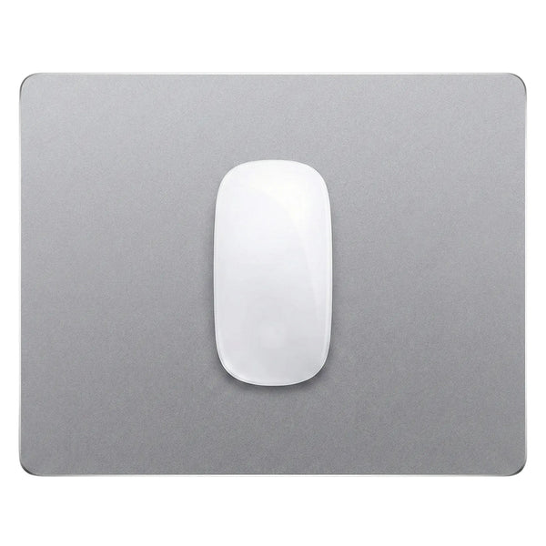 Aluminium muismat grijs met magic mouse 2