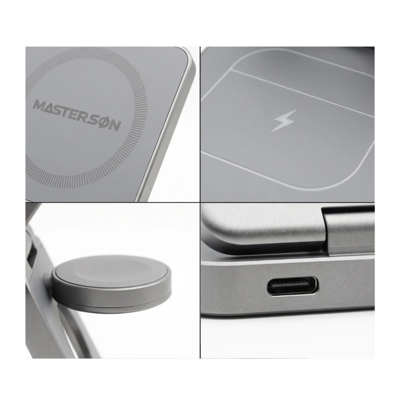 Detailfoto 3 in 1 lader usb c ingang - mastersøn