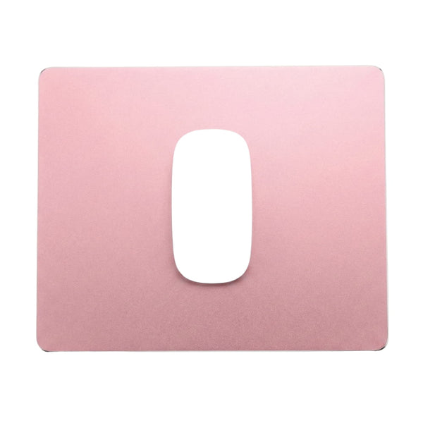 Aluminium muismat met apple magic mouse roze 19x23