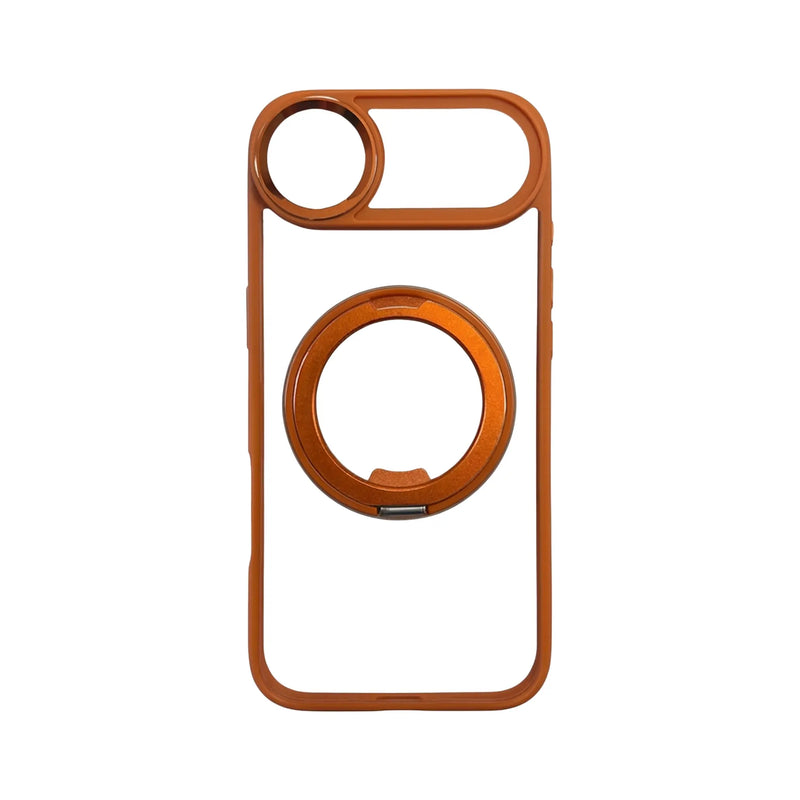 Apple iPhone 17 Air hoesje met standaard ring oranje met magsafe opladen