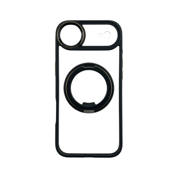 Apple iPhone 17 Air hoesje met standaard ring zwart met magsafe opladen #zwart
