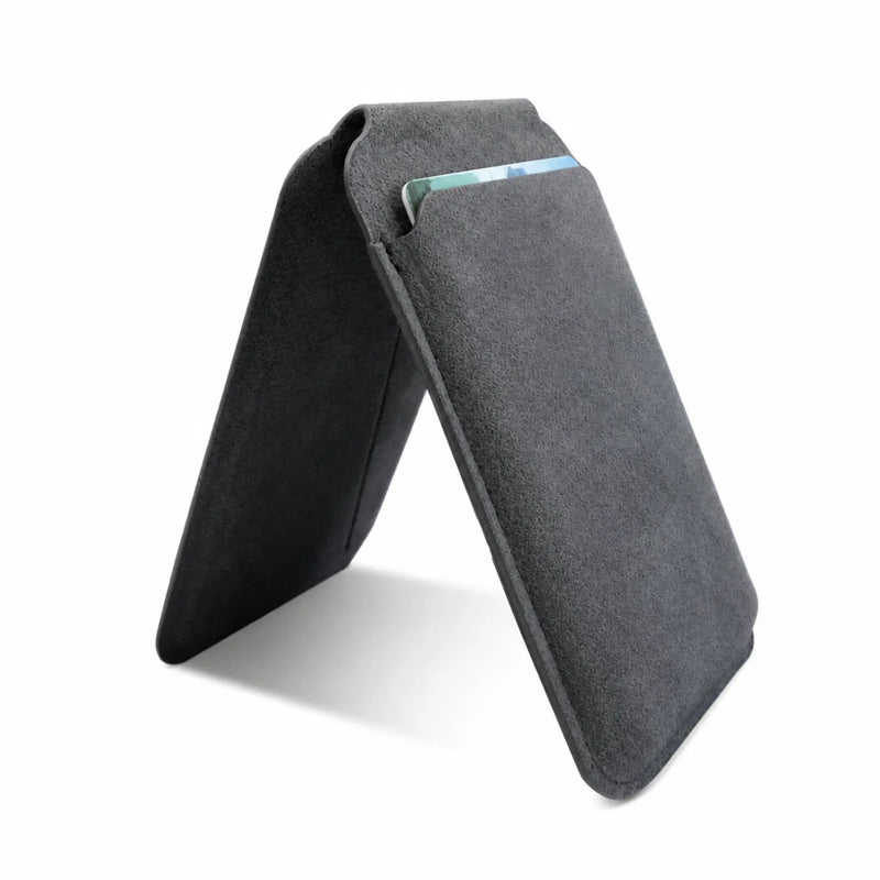 Magsafe wallet Alcantara vegan leer