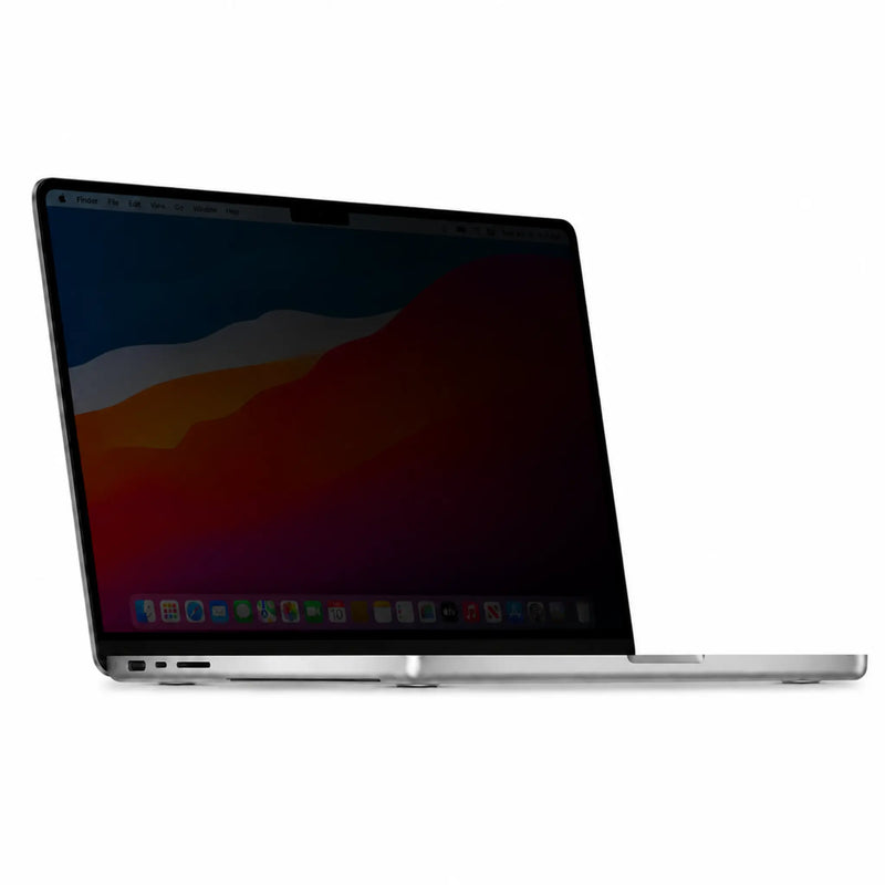 Mastersøn MacBook privacy screenprotector zijaanzicht links