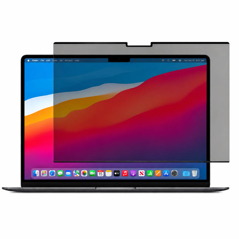 Mastersøn MacBook privacy screenprotector helder doorzicht vooraanzicht