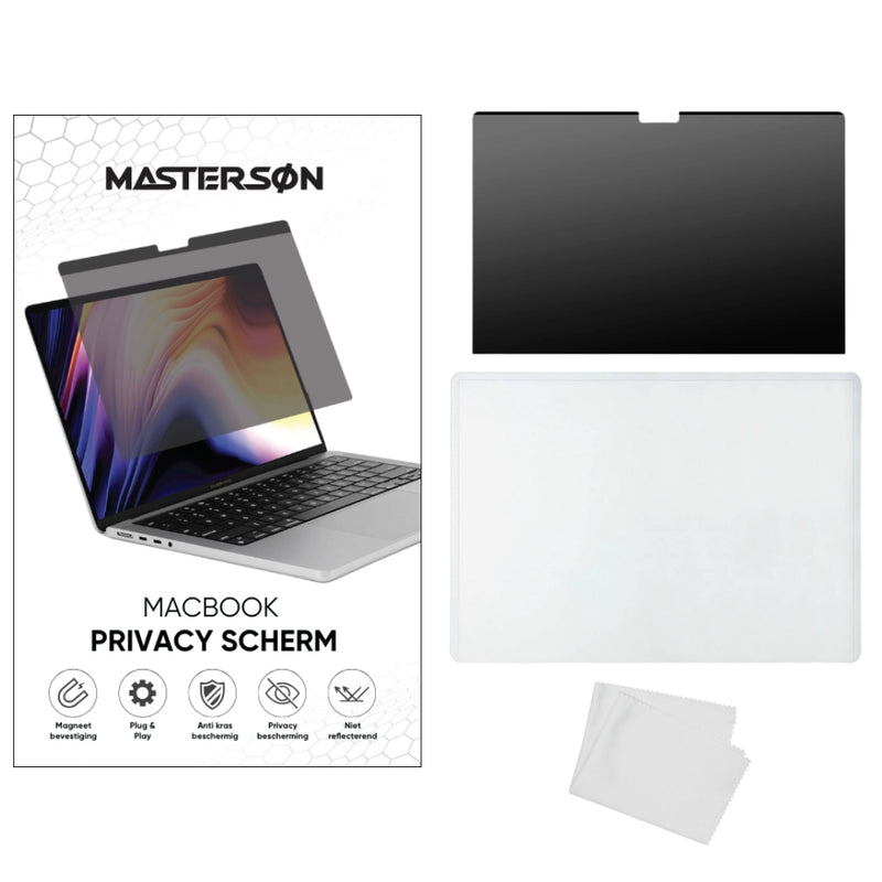 Mastersøn verpakking inhoud privacy screenprotector filter scherm voor MacBook Air en Pro 