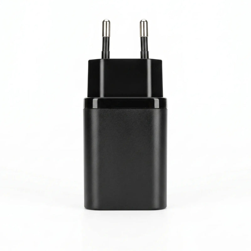 Mastersøn 65W GaN USB-C snellader bovenaanzicht zwart