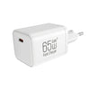 Mastersøn 65W GaN USB-C snellader schuinaanzicht wit #wit