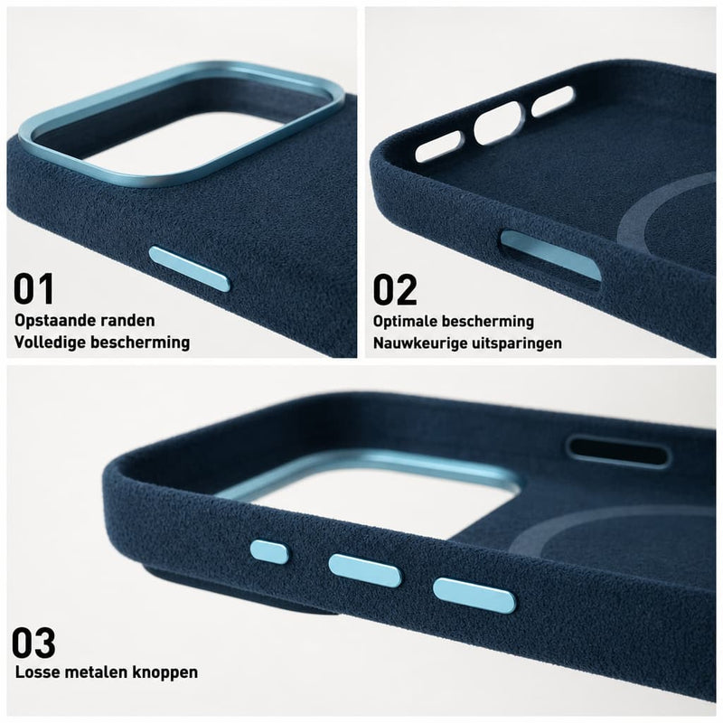 Mastersøn Close up foto's iPhone alcantara case