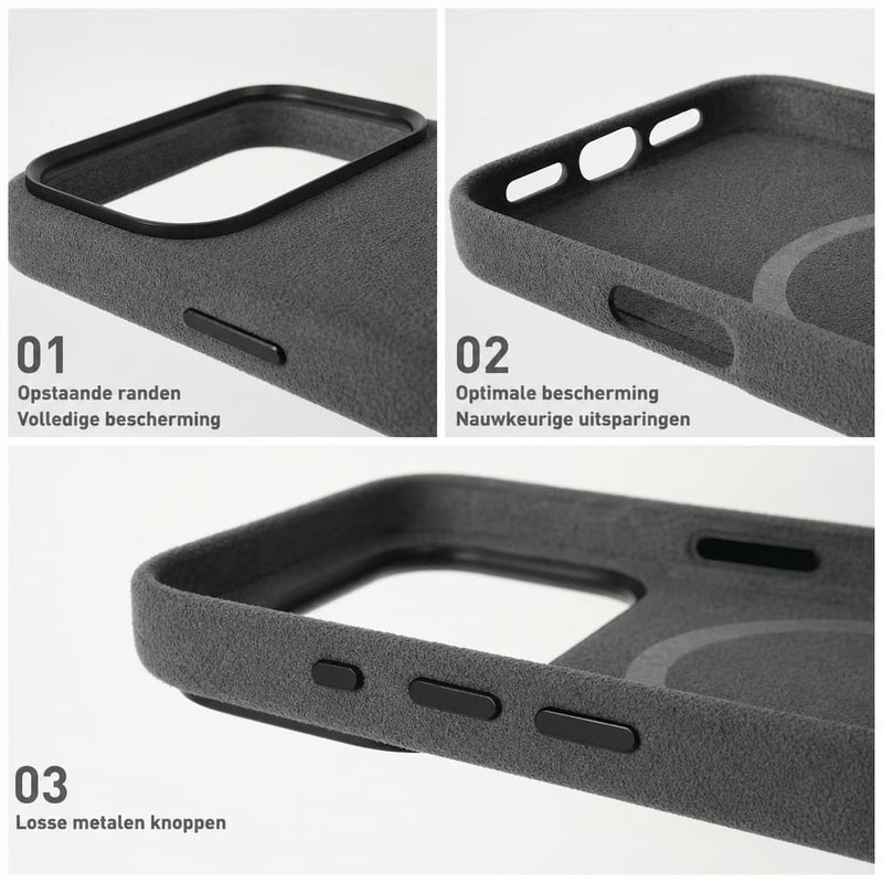 Mastersøn Close up foto's iPhone alcantara case