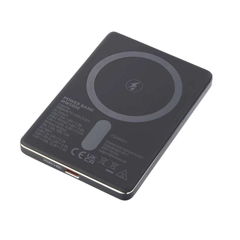 Intenso MagSafe Powerbank 5000 mAh - Magnetisch & Draadloos - MW5000