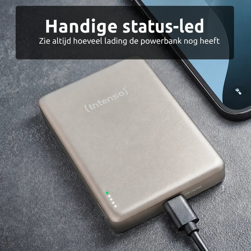 Intenso MagSafe Powerbank 10000 mAh - Magnetisch & Draadloos - MW10000