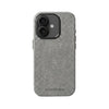 Mastersøn Alcantara iPhone 16 hoesje achteraanzicht grijs #iPhone 16 - Grijs