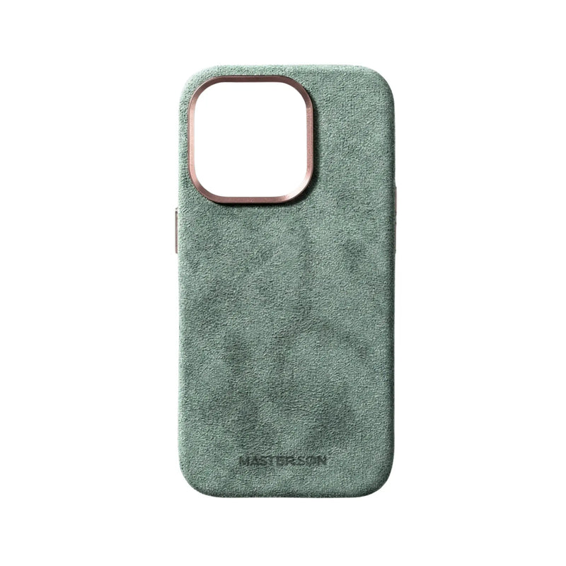 Mastersøn Alcantara Hoesje iPhone 16 Pro MagSafe Cyaan