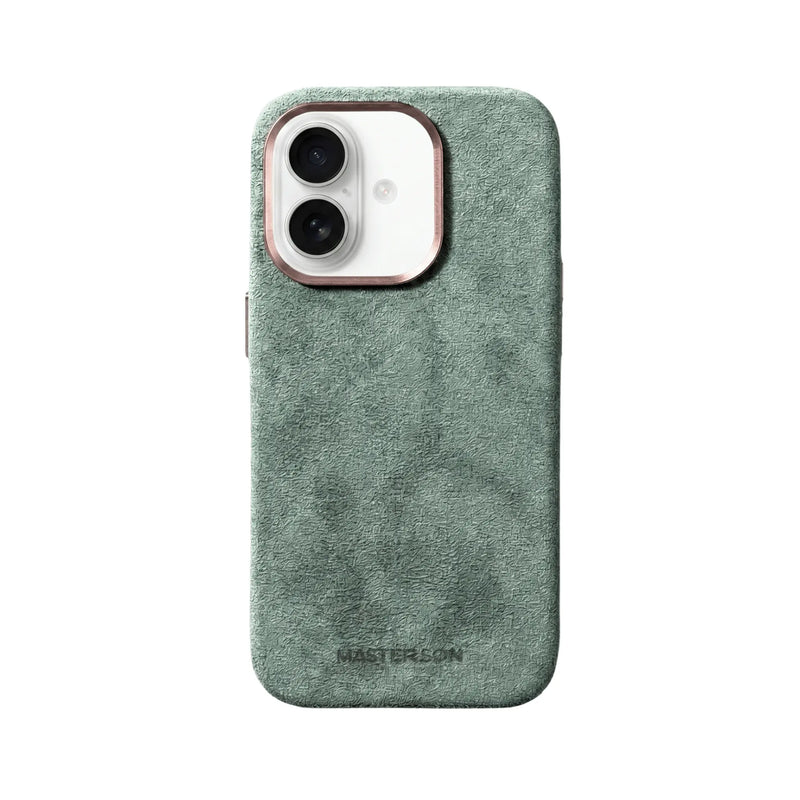 Mastersøn Alcantara Hoesje iPhone 16 Pro MagSafe Cyaan