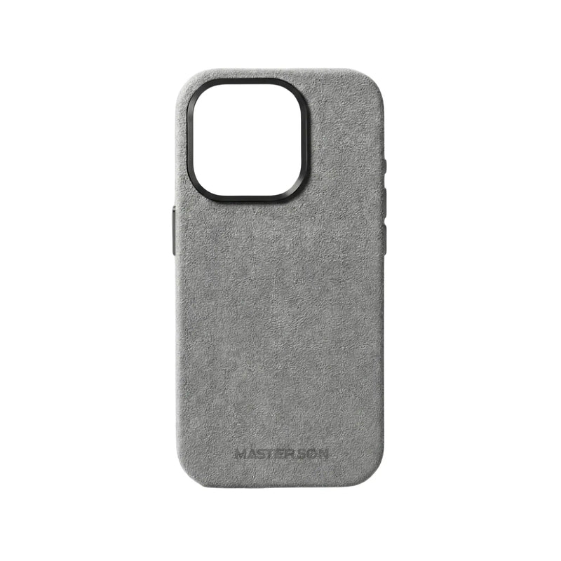 Mastersøn Alcantara Hoesje iPhone 16 Pro Max MagSafe Grijs