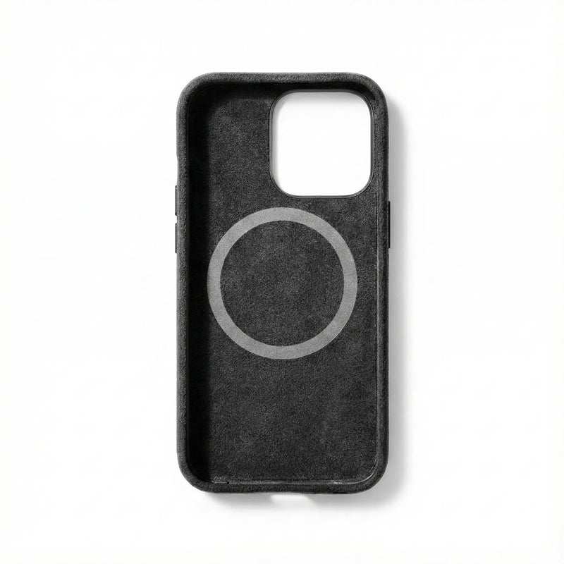 Mastersøn Alcantara Hoesje iPhone 16 Pro Max MagSafe Zwart