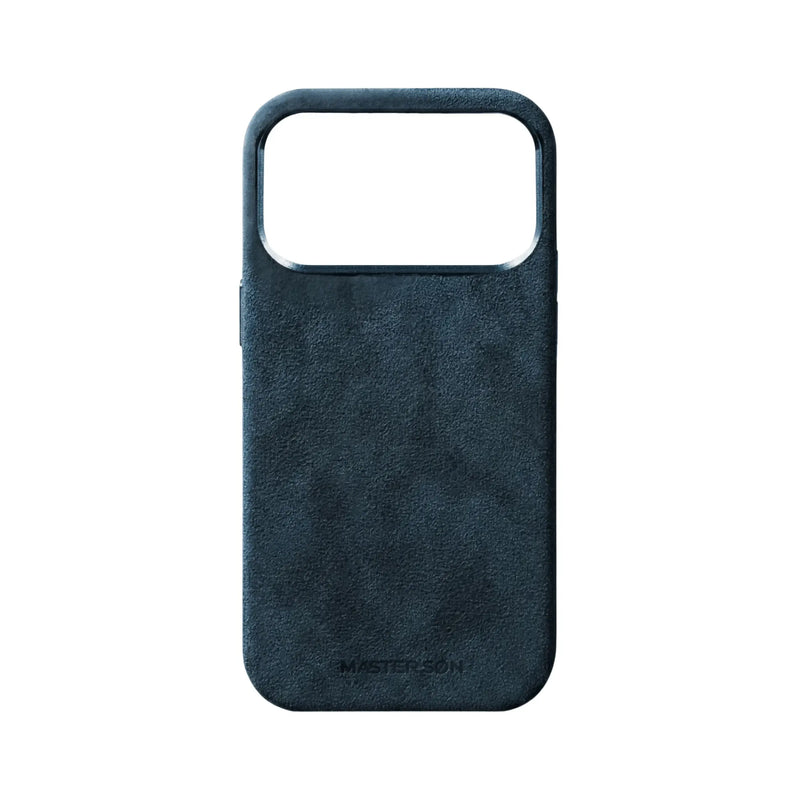 Mastersøn Alcantara Hoesje iPhone 17 Pro Blauw MagSafe