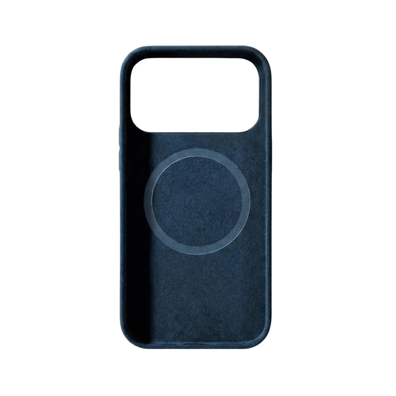Mastersøn Alcantara Hoesje iPhone 17 Pro Blauw MagSafe