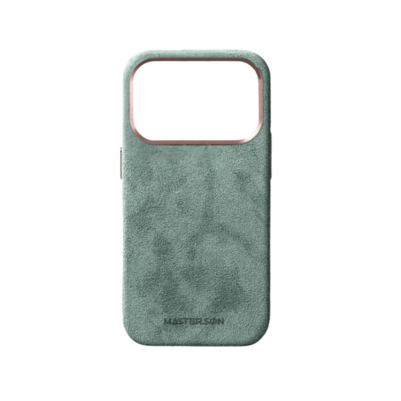 Mastersøn Alcantara Hoesje iPhone 17 Pro Cyaan MagSafe