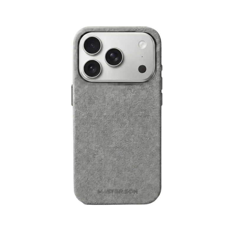 Mastersøn Alcantara Hoesje iPhone 17 Pro Grijs MagSafe