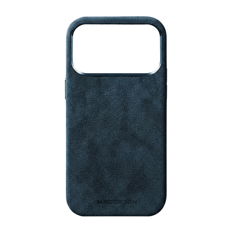 Mastersøn Alcantara Hoesje iPhone 17 Pro Max Blauw MagSafe