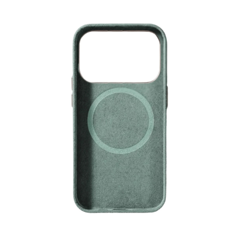 Mastersøn Alcantara Hoesje iPhone 17 Pro Max Cyaan MagSafe