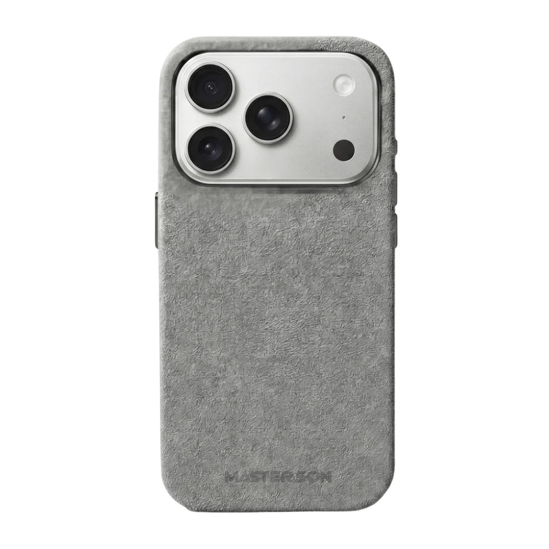 Mastersøn Alcantara Hoesje iPhone 17 Pro Max Grijs MagSafe