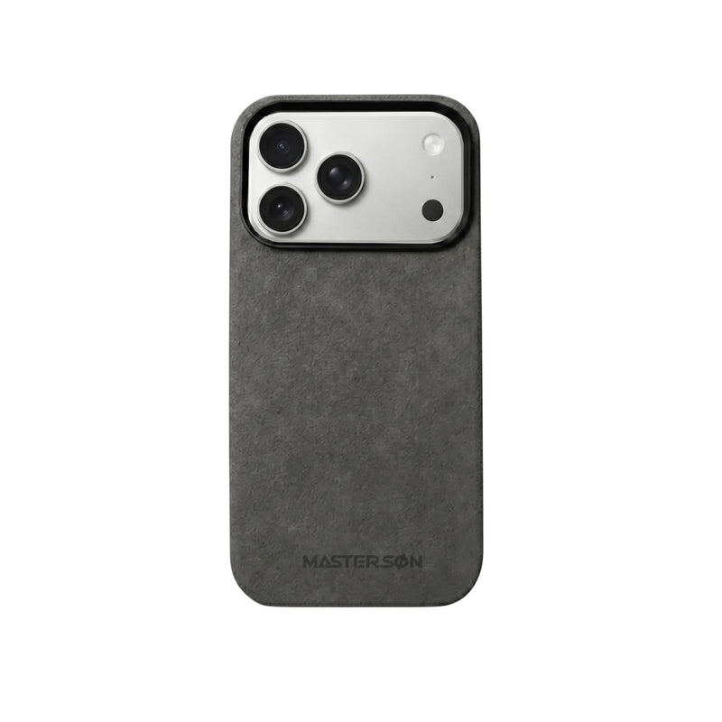 Mastersøn Alcantara Hoesje iPhone 17 Pro Zwart MagSafe