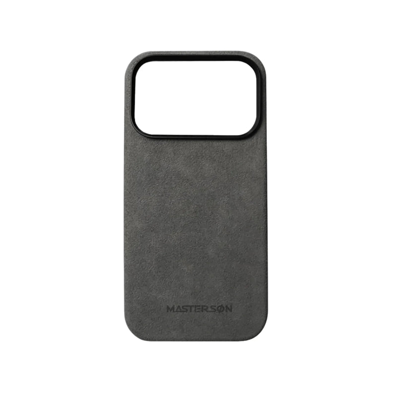 Mastersøn Alcantara Hoesje iPhone 17 Pro Zwart MagSafe