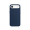 Luxe marineblauw iPhone 17 Air hoesje van Mastersøn met contrasterende zilveren aluminium ring #marineblauw