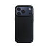 Minimalistisch mat zwart Mastersøn iPhone 17 Pro hoesje met een donkergrijze aluminium cameraprotector #zwart