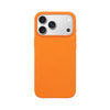 Premium oranje iPhone 17 Pro hoesje van Mastersøn voorzien van een zilveren aluminium accentrand #oranje