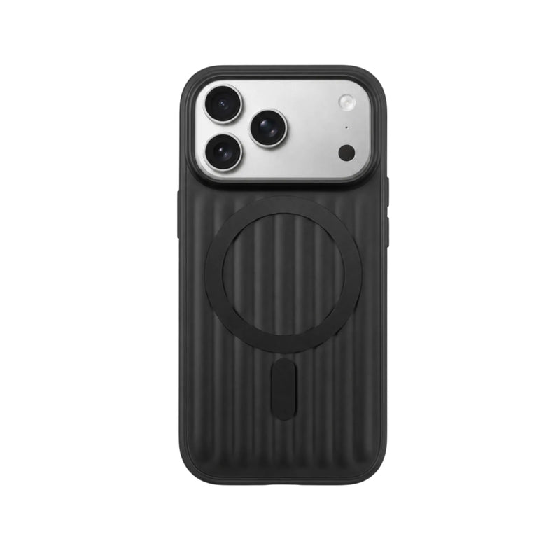 Stijlvol doorschijnend zwart Mastersøn iPhone 17 Pro Max hoesje