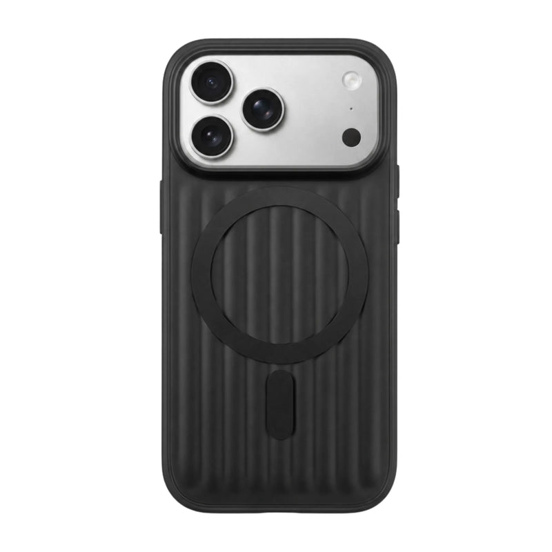 Stijlvol doorschijnend zwart Mastersøn iPhone 17 Pro Max hoesje