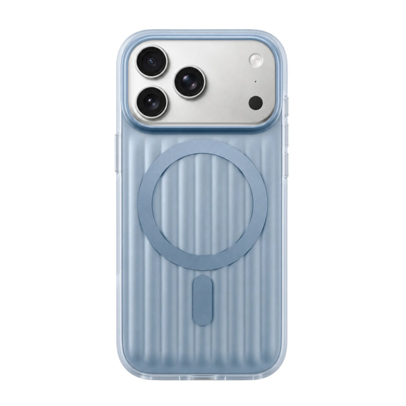 Luxe transparant blauw iPhone 17 Pro Max MagSafe hoesje van Mastersøn