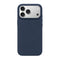 Luxe marineblauw iPhone hoesje van Mastersøn met contrasterende zilveren camerarand #marineblauw