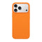 Opvallend oranje Mastersøn iPhone hoesje afgewerkt met een zilveren aluminium cameraring #oranje