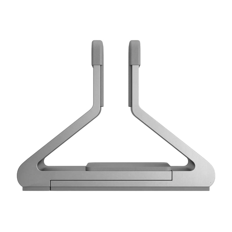 Mastersøn verticale laptopstandaard zijaanzicht grijs
