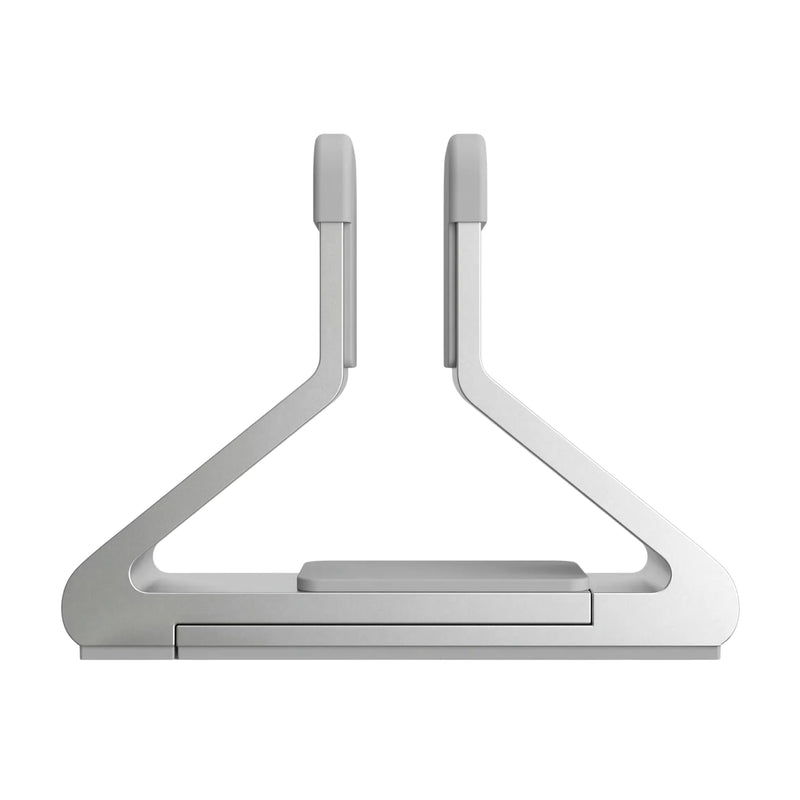 Mastersøn verticale laptopstandaard zijaanzicht zilver